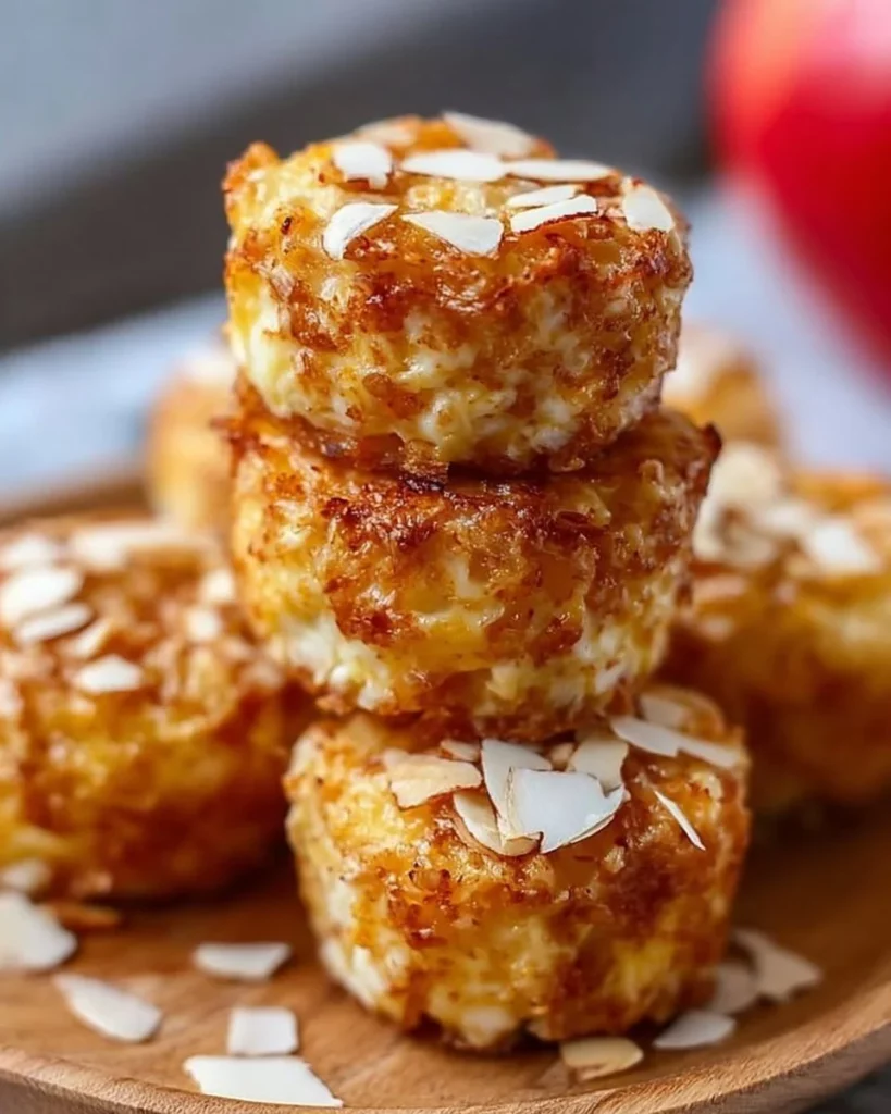 Cinnamon Apple Cottage Cheese Bites served in a bowl, a healthy dessert option.